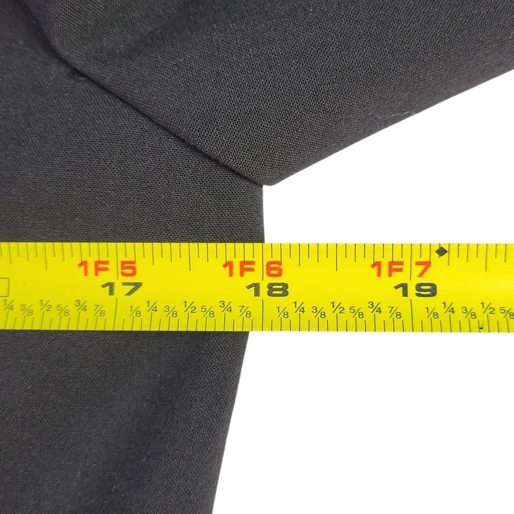 Tahari ASL Mix Blazer Size 6P Black  Front Slip Pockets 2 Button Notch Collar